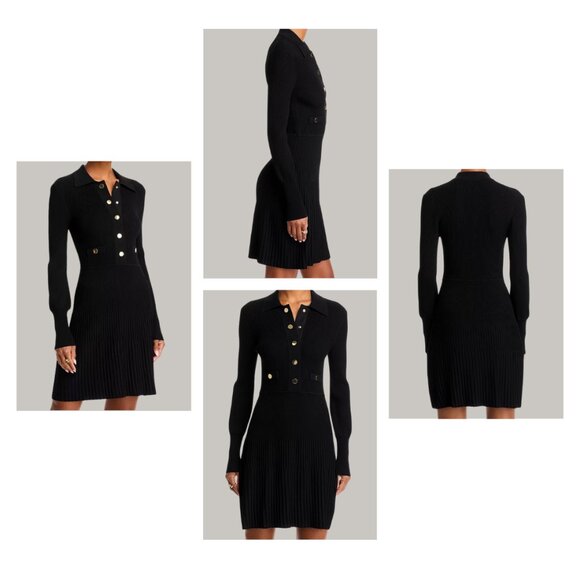 NWT - Veronica Beard Lauper Long-Sleeve Ribbed Mini Sweater Dress - Picture 6 of 6